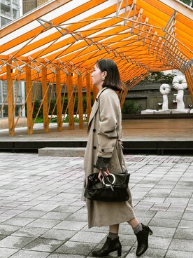 「JILL by Jillstuart」｜「アイテム（トレンチコート）」を使った、ouityuanさん（レディース・156cm）の秋コーディネート