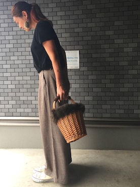 「CONVERSE（コンバース）のconverse（コンバース） ALL STAR OX（オールスターOX）（スニーカー）」を使った、coccoooooさん（レディース・163cm）の秋コーディネート