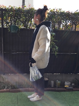 「CONVERSE（コンバース）のconverse（コンバース） ALL STAR OX（オールスターOX）（スニーカー）」を使った、coccoooooさん（レディース・163cm）の冬コーディネート