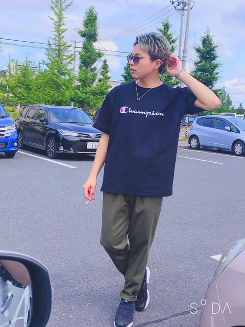 だいぽん Championのtシャツ カットソーを使ったコーディネート Wear