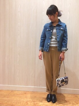 「三角クリップ」｜チエさん（レディース・156cm）の冬コーディネート