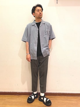 「サンダルに靴下」｜KENnYA_gwさん（メンズ・169cm）の夏コーディネート