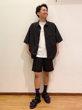 「サンダルに靴下」｜KENnYA_gwさん（メンズ・169cm）の夏コーディネート