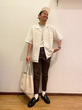 「NEPENTHES（ネペンテス）のアイテム」を使った、KENnYA_gwさん（メンズ・169cm）の夏コーディネート