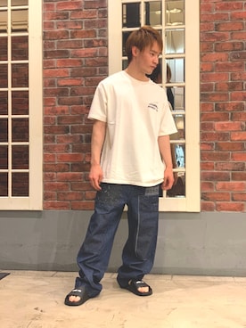 「AVIREX（アヴィレックス）のアイテム（サンダル）」を使った、RYOさん（メンズ・163cm）の春コーディネート