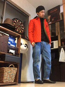 「URBAN RESEARCH（アーバンリサーチ）のアイテム（ハンチング/ベレー帽）」を使った、PANDAさん（メンズ・177cm）の春コーディネート