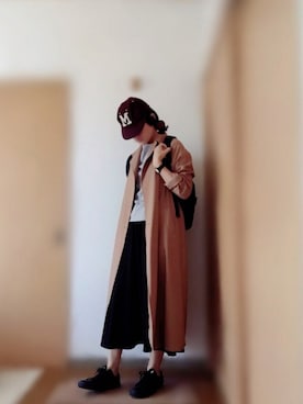 「オールスター」｜「アイテム（トレンチコート）」を使った、matinさん（レディース・163cm）の秋コーディネート