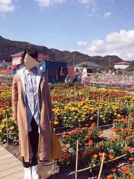 「POOL（プール）のアイテム（バッグ）」を使った、matinさん（レディース・163cm）の春コーディネート