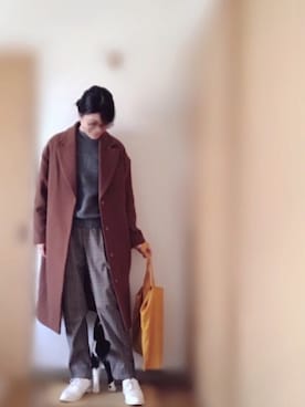 「オックスフォードシューズ」｜「アイテム（その他）」を使った、matinさん（レディース・163cm）の冬コーディネート