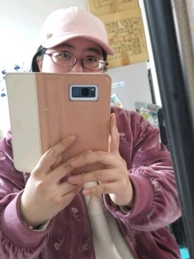 「キャップ女子」｜「アイテム（ノーカラージャケット）」を使った、あかりさん（レディース・160cm）の冬コーディネート