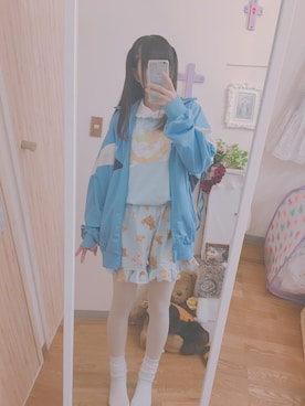 「Nile PERCH（ナイルパーチ）のアイテム（トップス）」を使った、みずいろさん（レディース・153cm）の秋コーディネート