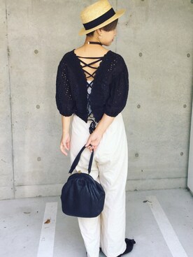 真依子さん（レディース・152cm）の夏コーディネート