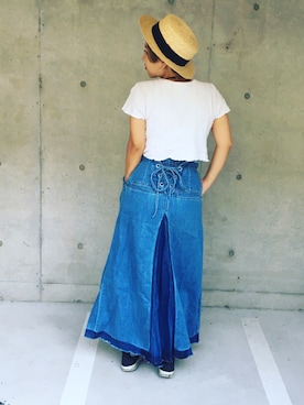 真依子さん(レディース・152cm)の夏コーディネート