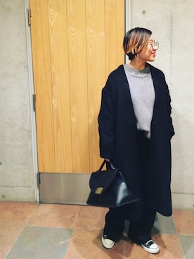 真依子さん（レディース・152cm）の冬コーディネート