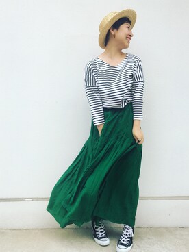 真依子さん(レディース・152cm)の春コーディネート