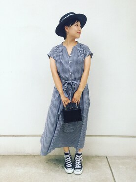 真依子さん（レディース・152cm）の夏コーディネート