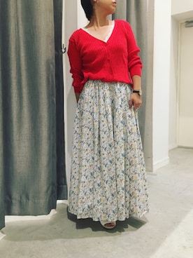 「H0183L20044」｜真依子さん（レディース・152cm）の夏コーディネート