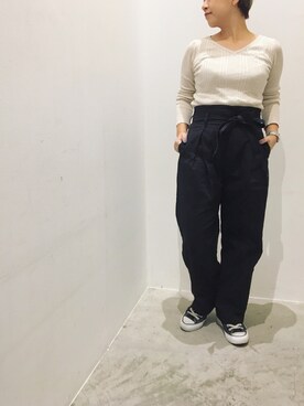 真依子さん（レディース・152cm）の冬コーディネート
