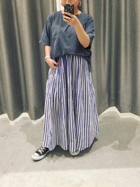 「平成最後のWEARISTAセンバツ」｜「アイテム（スニーカー）」を使った、真依子さん（レディース・152cm）の春コーディネート
