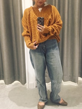 真依子さん（レディース・152cm）の秋コーディネート