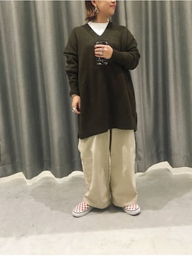 真依子さん（レディース・152cm）の冬コーディネート