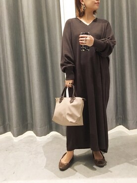 真依子さん（レディース・152cm）の冬コーディネート