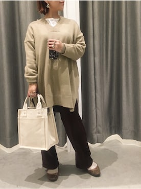 真依子さん（レディース・152cm）の冬コーディネート