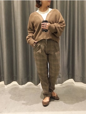 真依子さん（レディース・152cm）の冬コーディネート