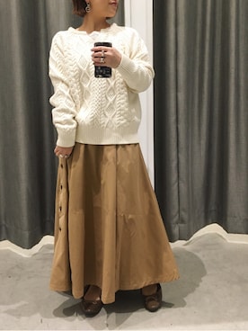 真依子さん(レディース・152cm)の冬コーディネート