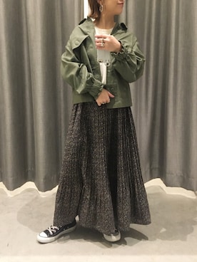 真依子さん(レディース・152cm)の春コーディネート