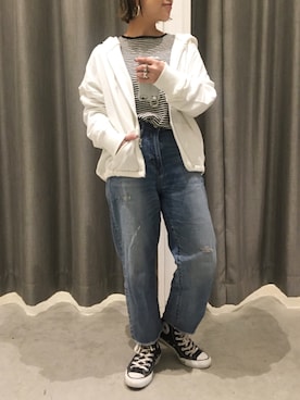 真依子さん（レディース・152cm）の春コーディネート