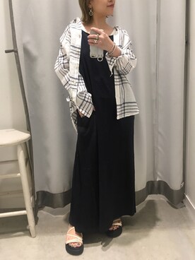 真依子さん(レディース・152cm)の夏コーディネート