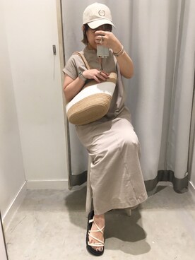 真依子さん(レディース・152cm)の夏コーディネート