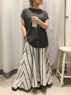 真依子さん(レディース・152cm)の夏コーディネート
