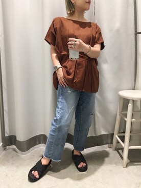 真依子さん(レディース・152cm)の夏コーディネート