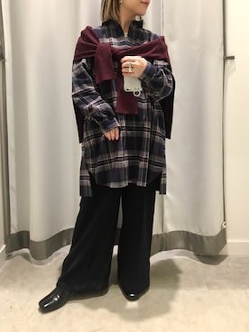 真依子さん（レディース・152cm）の冬コーディネート