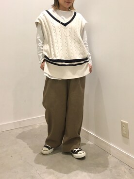 真依子さん(レディース・152cm)の冬コーディネート