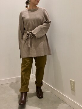 真依子さん（レディース・152cm）の冬コーディネート