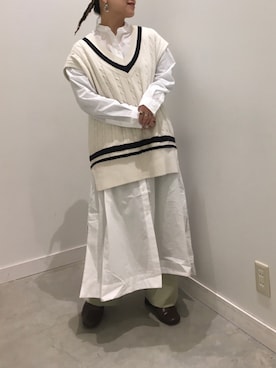 真依子さん（レディース・152cm）の冬コーディネート