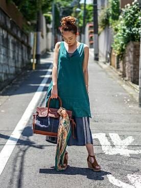 「goa（ゴア）のアイテム」を使った、goa-snapさん（レディース・165cm）の夏コーディネート