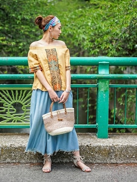 「goa（ゴア）のアイテム」を使った、goa-snapさん（レディース・165cm）の夏コーディネート