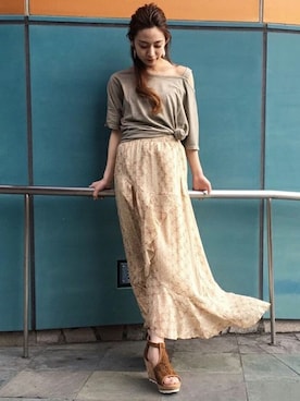 「goa（ゴア）のアイテム」を使った、goa-snapさん（レディース・165cm）の夏コーディネート