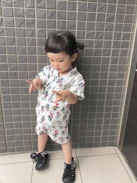 「petit main」｜「アイテム（浴衣）」を使った、yuzuzuさん（キッズ・80cm）の夏コーディネート