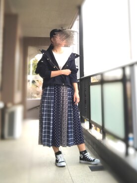 「平成最後のWEARISTAセンバツ」｜「アイテム（マウンテンパーカー）」を使った、ひよりさん（レディース・163cm）の春コーディネート