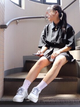 「REALIZE（リアライズ）のアイテム」を使った、ひよりさん（レディース・162cm）の夏コーディネート