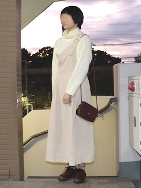 「PairPair（ペアペア）のアイテム（ワンピース/ドレス）」を使った、ひよりさん（レディース・162cm）の秋コーディネート