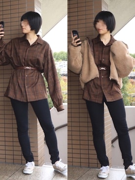 「ドルマンスリーブ」｜「アイテム（ブルゾン）」を使った、ひよりさん（レディース・162cm）の秋コーディネート