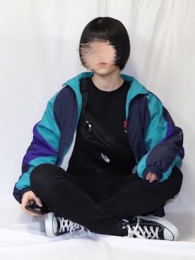 「PUMA」｜「アイテム（ナイロンジャケット）」を使った、ひよりさん（レディース・162cm）の冬コーディネート