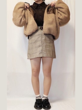 「タッセルローファー」｜ひよりさん（レディース・162cm）の冬コーディネート