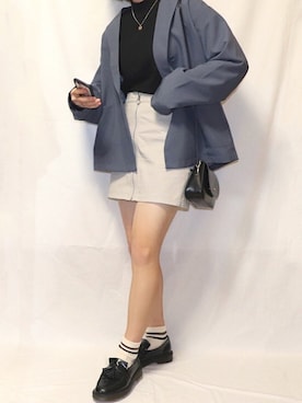 「タッセルローファー」｜ひよりさん（レディース・162cm）の冬コーディネート